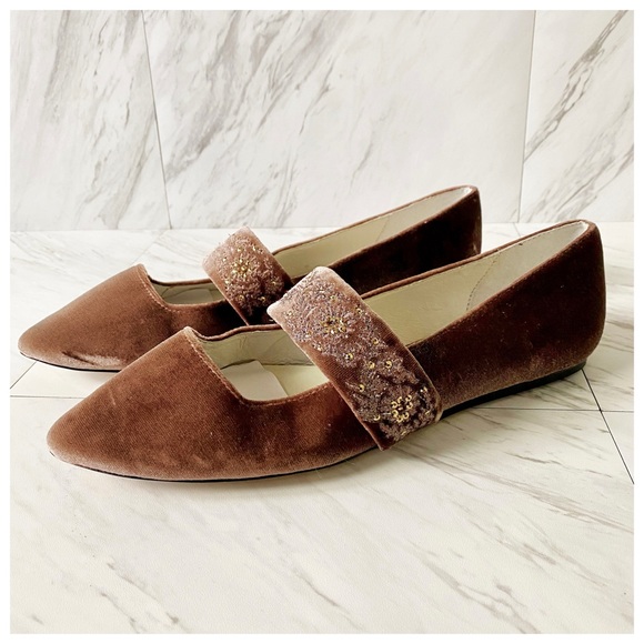 Bettye Muller Anthropologie Arietta Flats in Mauve Pink Size 9 - Picture 5 of 10